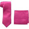 Stacy Adams Men’s Satin solid Tie Set(Fuchsia)