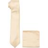 Stacy Adams Men’s Satin solid Tie Set(Ivory)