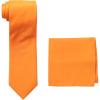 Stacy Adams Men’s Satin solid Tie Set(Orange)