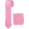 Stacy Adams Men’s Satin solid Tie Set(Pink)