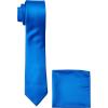 Stacy Adams Men’s Satin solid Tie Set(Royal)