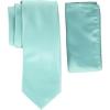 Stacy Adams Men’s Satin solid Tie Set(Turquoise)