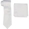 Stacy Adams Men’s Satin solid Tie Set(White)