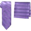 Stacy Adams Men’s Solid Woven Formal Stripe Tie Set(Grape)