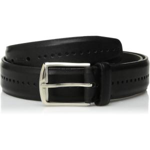Stacy Adam’s Leather Dress Belt for Dickinson Oxford, Suits, Pants, Classic, Formal, Business, Work, Smooth Edge, Croco(Carnegie Burnished Black)