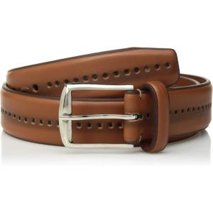 Stacy Adam’s Leather Dress Belt for Dickinson Oxford, Suits, Pants, Classic, Formal, Business, Work, Smooth Edge, Croco(Tan)