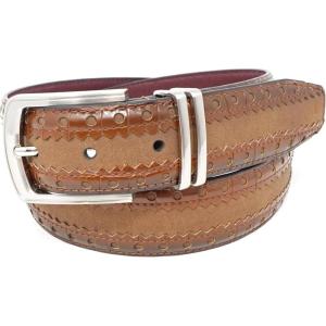 Stacy Adams mens Gustavo Faux Sede Fasion Belt(Cognac)