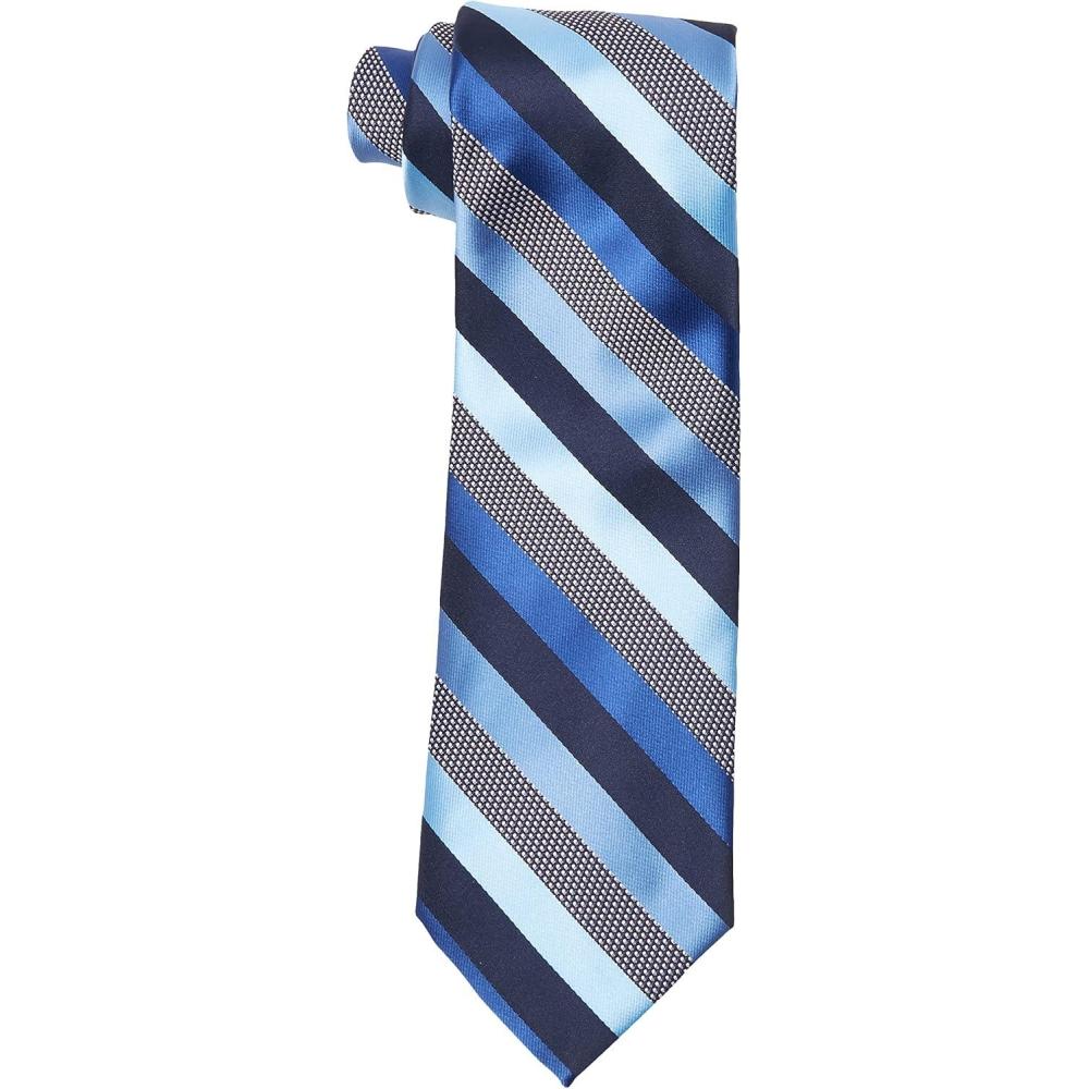 imageStacy Adams Mens Microfiber Stripped Tie SetNavy