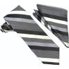 Stacy Adams Men’s Tall-Plus-Size Microfiber Stripped Tie Set Extra Long(Multi)