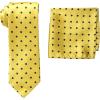Stacy Adams Men’s Tall-Plus-Size Satin Dot Tie Set Extra Long(Gold)