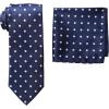 Stacy Adams Men’s Tall-Plus-Size Satin Dot Tie Set Extra Long(Navy)