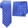 Stacy Adams Men’s Tall-Plus-Size Satin Dot Tie Set Extra Long(Royal)
