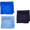 Stacy Adams mens 100% Silk Hand Rolled 17″x 17″ Pocket Square Three Piece Set(Navy/Royal/Powder)