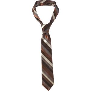 Stacy Adams Men’s Microfiber Stripped Tie Set(Brown)