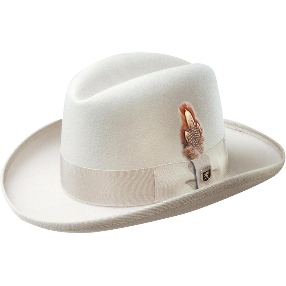 imageSTACY ADAMS Mens HomburgIvory