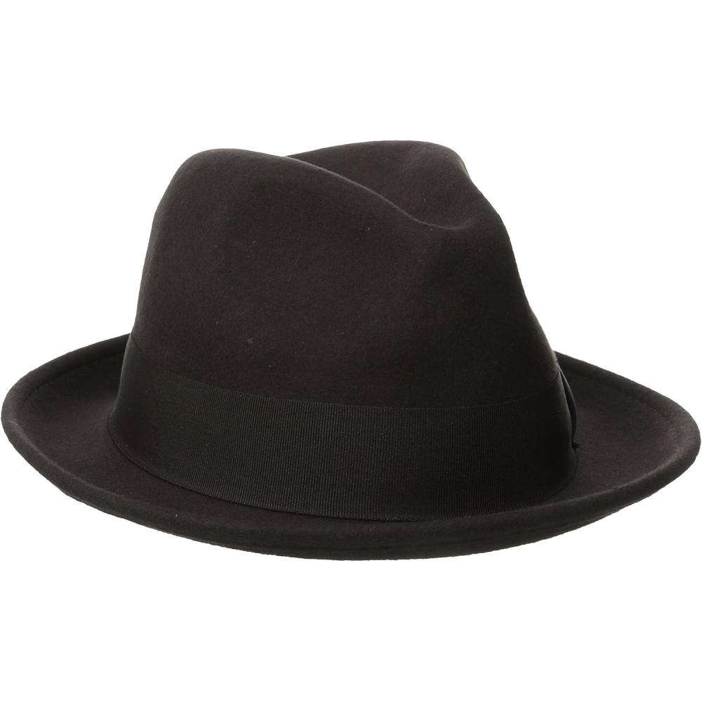 imageSTACY ADAMS Mens Wool Felt Pinch Front Fedora HatChocolate