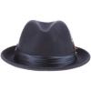 STACY ADAMS Men’s Crushable Wool Felt Snap Brim Fedora Hat(Navy)