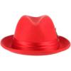 STACY ADAMS Men’s Crushable Wool Felt Snap Brim Fedora Hat(Red)
