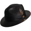STACY ADAMS Men’s Paper Milan Pinch Front Fedora(Black)