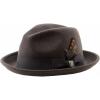 STACY ADAMS Men’s Wool Felt Pinch Front Fedora Hat(Grey)