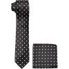 Stacy Adams Men’s Satin Dot Tie Set(Black/White)