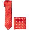 Stacy Adams Men’s Satin Dot Tie Set(Fire Red)