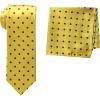Stacy Adams Men’s Satin Dot Tie Set(Gold)