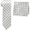 Stacy Adams Men’s Satin Dot Tie Set(White/Black)