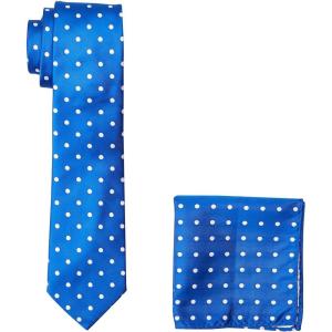Stacy Adams Men’s Satin Dot Tie Set(Royal)