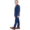 STACY ADAMS Boys’ Classic 5-Piece Tuxedo Set – Blazer, Vest, Pants, Shirt & Tie(Indigo Blue)