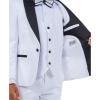 STACY ADAMS Boys’ Classic 5-Piece Tuxedo Set – Blazer, Vest, Pants, Shirt & Tie(White)