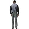 Men’s Tailored 3-Piece Plaid Suit | Windowpane Check Fabric | Single-Breasted Jacket & Vest Set(Grey)