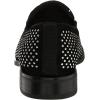 Stacy Adams Boys Swagger Studded Ornament Slip on Loafer(Black/Silver)