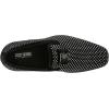Stacy Adams Boys Swagger Studded Ornament Slip on Loafer(Black/Silver)