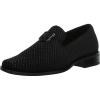 Stacy Adams Boys Swagger Studded Ornament Slip on Loafer(Black)