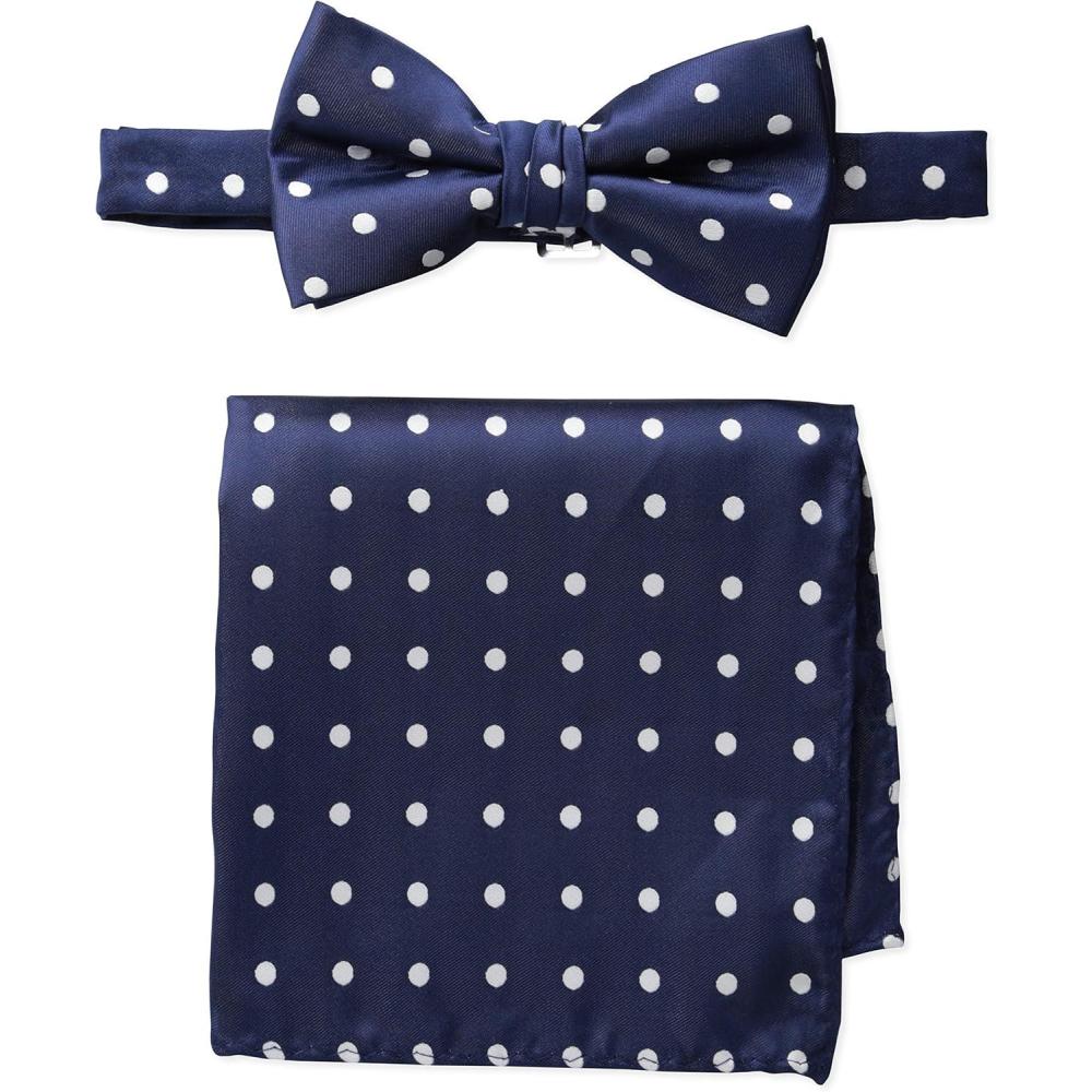 image:imageStacy Adams Mens Satin Dot Bow Tie SetNavy
