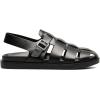 STACY ADAMS mens Montego Slingback Buckle Sandal(Black)