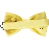 STACY ADAMS mens Satin Solid Bow TieBow Tie(Banana)