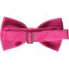 STACY ADAMS mens Satin Solid Bow TieBow Tie(Fuchsia)