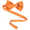 STACY ADAMS mens Satin Solid Bow TieBow Tie(Orange)