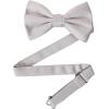 Stacy Adams Men’s Solid Bow Tie(Silver)