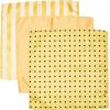 Stacy Adams mens 3 Pack Satin Neckties Solid Striped Dots With Pocket Squares(Gold)