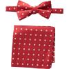 Stacy Adams Men’s Satin Dot Bow Tie Set(Fire Red)