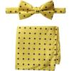 Stacy Adams Men’s Satin Dot Bow Tie Set(Gold)