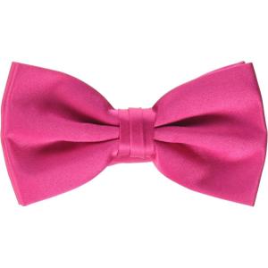 STACY ADAMS mens Satin Solid Bow TieBow Tie(Fuchsia)