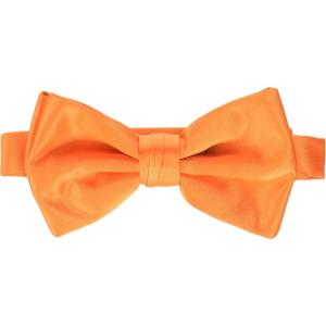 STACY ADAMS mens Satin Solid Bow TieBow Tie(Orange)