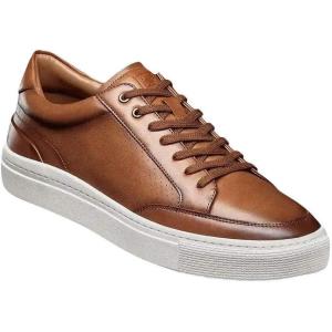 Stacy Adams Mens Dorian Lace Up Sneaker(Cognac)