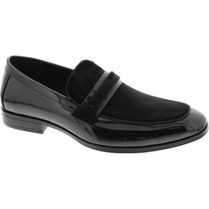 Stacy Adams Mens Spratley Saddle Slip on(Black)