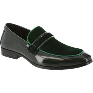 Stacy Adams Mens Spratley Saddle Slip on(Green)