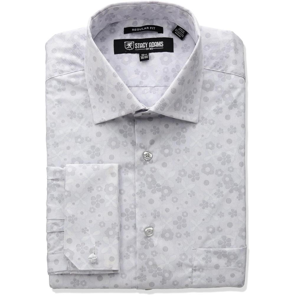 image:imageStacy Adams Mens BigTall Floral Dress ShirtGrey